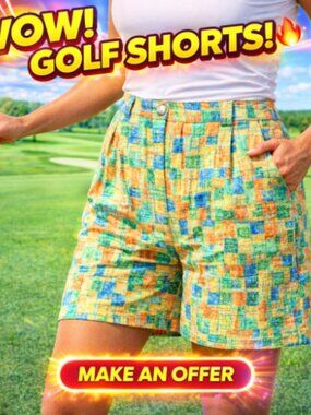 Sarah Bryson Vintage  Plaid Multi colored Lightweight Golf Shorts Women's Size 4